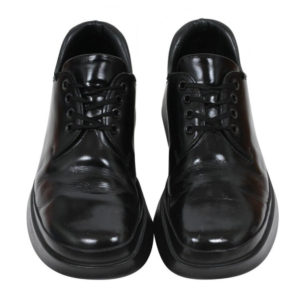 Prada Mens Derby US 7.5 UK 6.5 Black Leather Lace Up AW99 Chunky Runway Platform